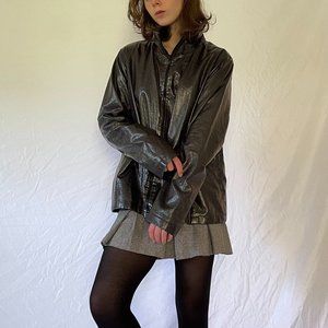 Vintage vinyl leather jacket